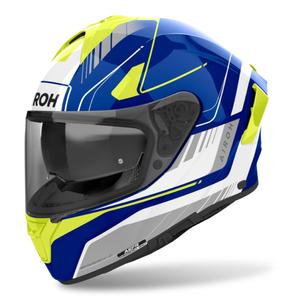 Zintegrowany kask motocyklowy Airoh SPARK 2 Chrono błyszczący niebiesko-żółty