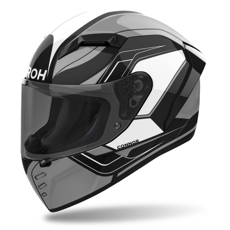 Zintegrowany kask motocyklowy Airoh CONNOR Dunk w kolorze czarnym błyszczącym