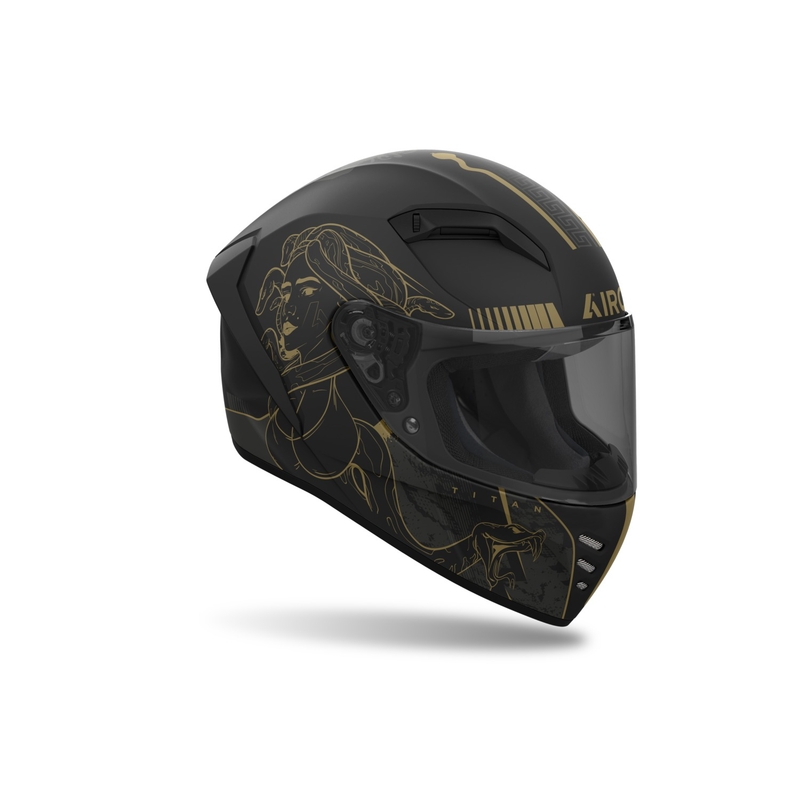Zintegrowany kask motocyklowy Airoh CONNOR Titan matowy czarny