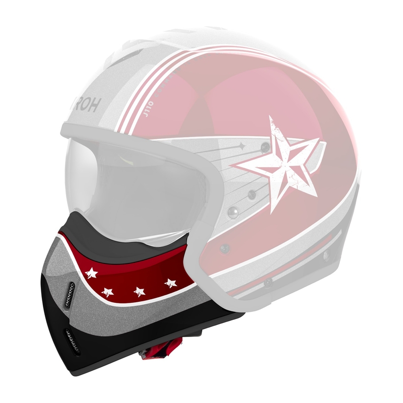 Osłona podbródka do hełmów Airoh J110 Command w kolorze błyszczącym czerwonym