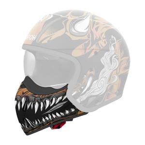 Kask Airoh J110 Oni z osłoną podbródka, błyszczący czarny
