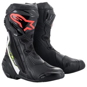 Buty motocyklowe Alpinestars Supertech R czarno-biało-fluo czerwono-fluo żółte