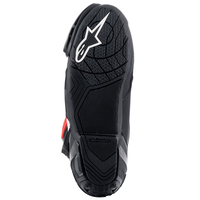 Buty motocyklowe Alpinestars Supertech R czarno-biało-fluo czerwono-fluo żółte