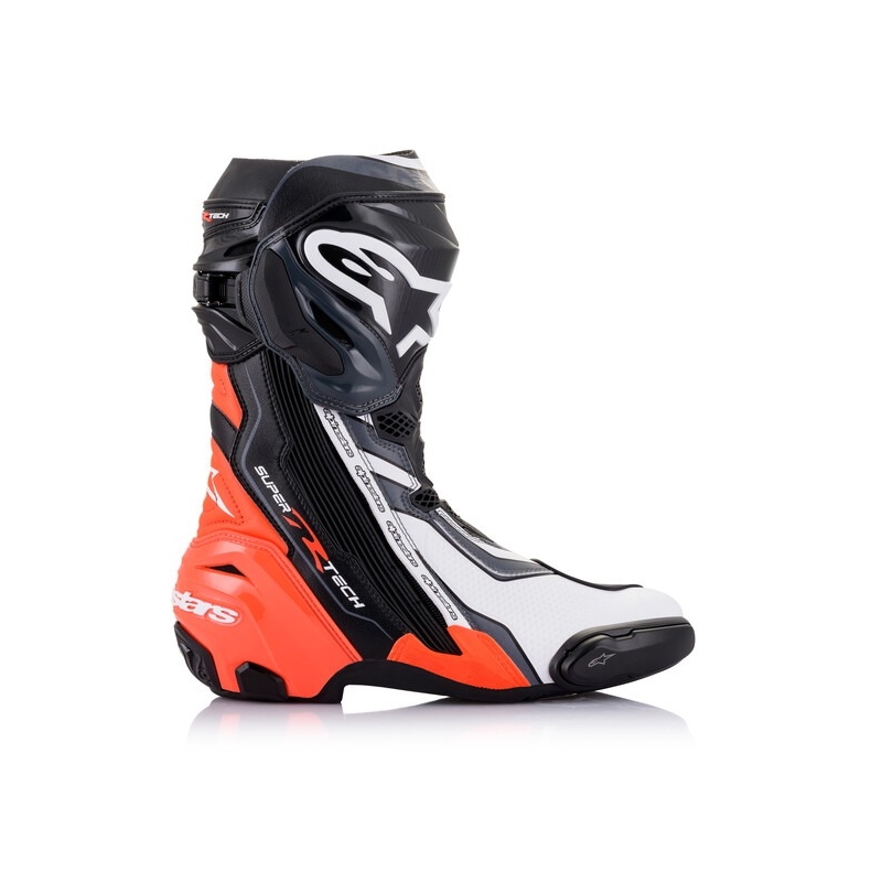 Buty motocyklowe Alpinestars Supertech R czarno-fluo czerwono-biało-szare