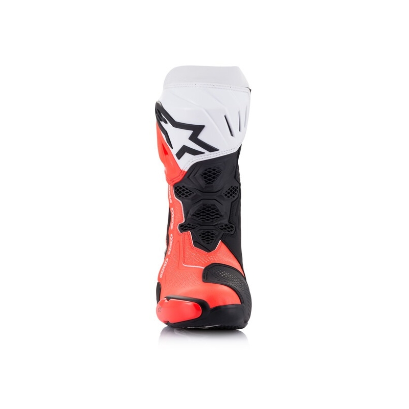 Buty motocyklowe Alpinestars Supertech R Wentylowane czarno-biało-fluoczerwone
