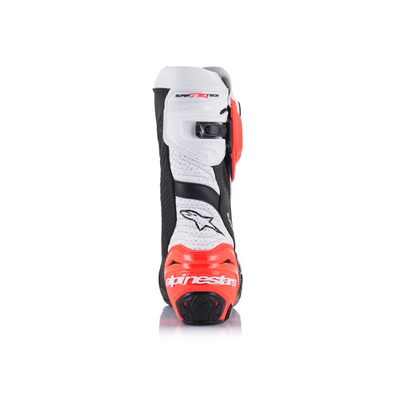 Buty motocyklowe Alpinestars Supertech R Wentylowane czarno-biało-fluoczerwone