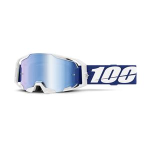Gogle motocrossowe 100% ARmatic niebieskie z niebieską plexi