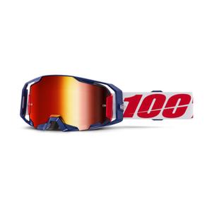 Gogle motocrossowe 100% ARmatic Mach Z z czerwoną plexi