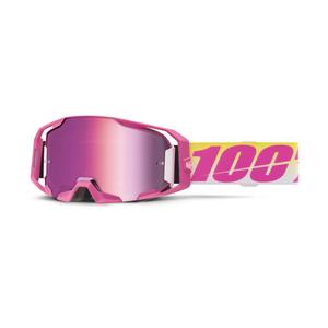 Gogle motocrossowe 100% ARmatic Sellars z różową plexi