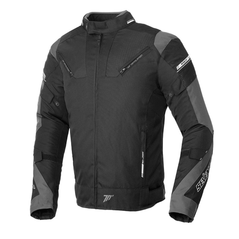 Kurtka motocyklowa SEVENTY DEGREES SD-JR69 czarno-szara