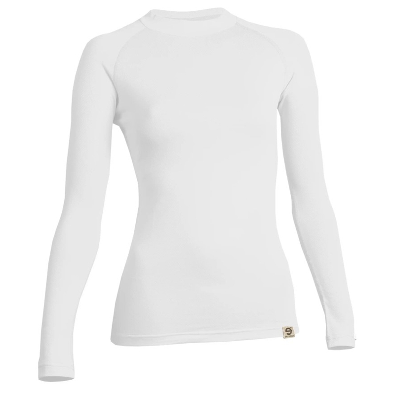 Damska koszulka termoaktywna nanosilver® Raglan biała - długi rękaw