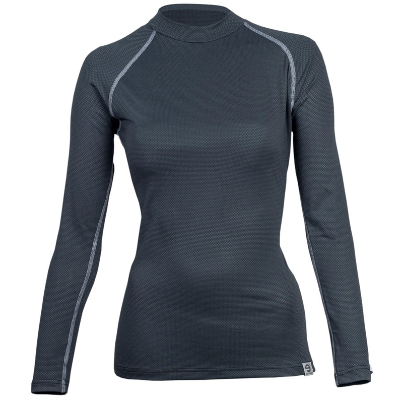 Damska koszulka termoaktywna nanosilver® Raglan w kolorze antracytowo-szarym - długi rękaw