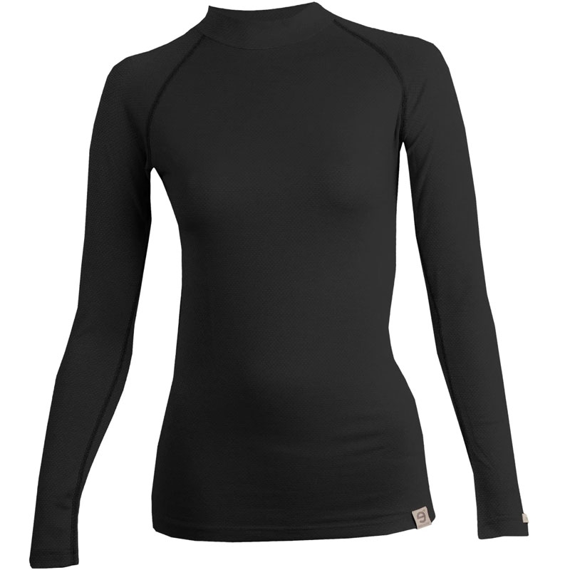 Damska koszulka termoaktywna nanosilver® MERINO czarna