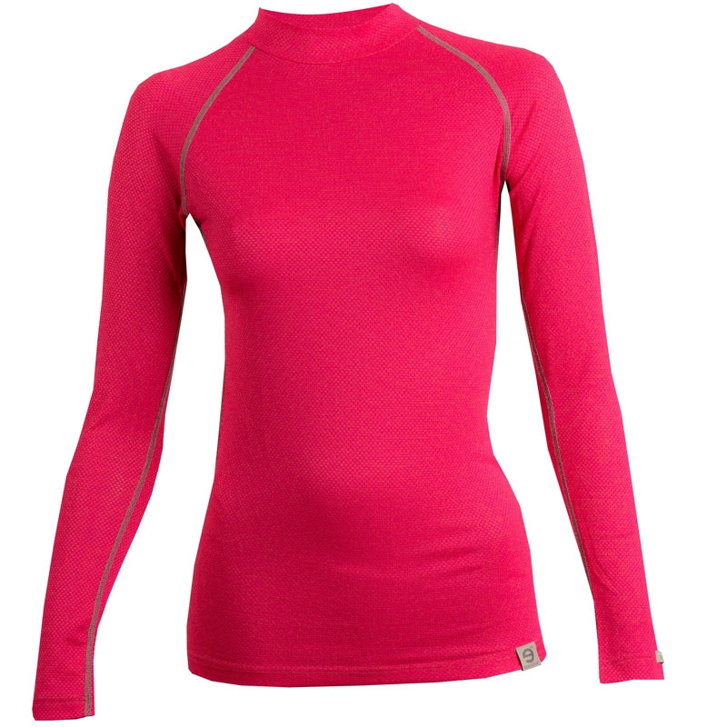 Damska koszulka termoaktywna nanosilver® MERINO różowa