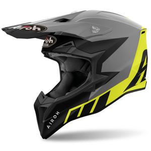 Kask motocrossowy Airoh Wraaap Reloaded 2024 matowy żółty