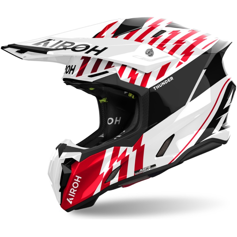 Kask motocrossowy Airoh Twist 3 Thunder błyszczący czerwony