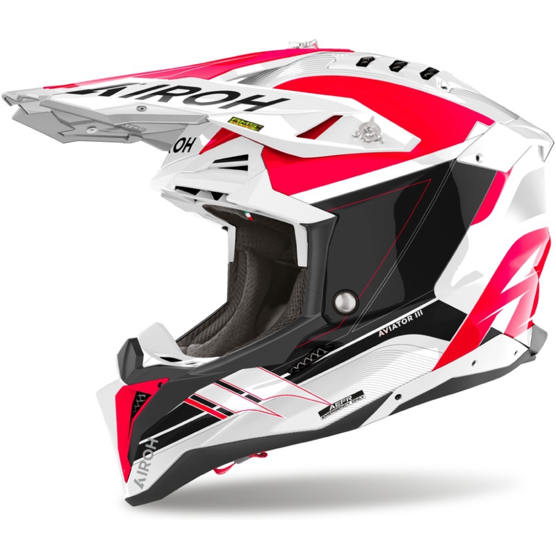 Kask motocrossowy Airoh Aviator 3 Saber Glossy Red