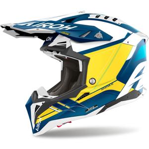 Kask Motocross Airoh Aviator 3 Sabre 2024 Matowy Niebieski