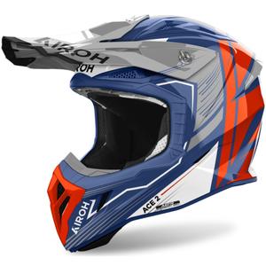 Kask Motocrossowy Airoh Aviator Ace 2 Engine 2024 Błyszczący Niebieski