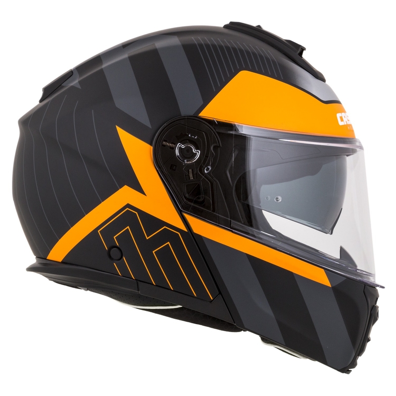 Kask motocyklowy składany Cassida Modulo 2.1 Profil matowy czarno-szaro-pomarańczowy