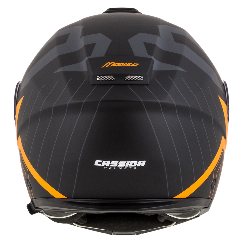 Kask motocyklowy składany Cassida Modulo 2.1 Profil matowy czarno-szaro-pomarańczowy