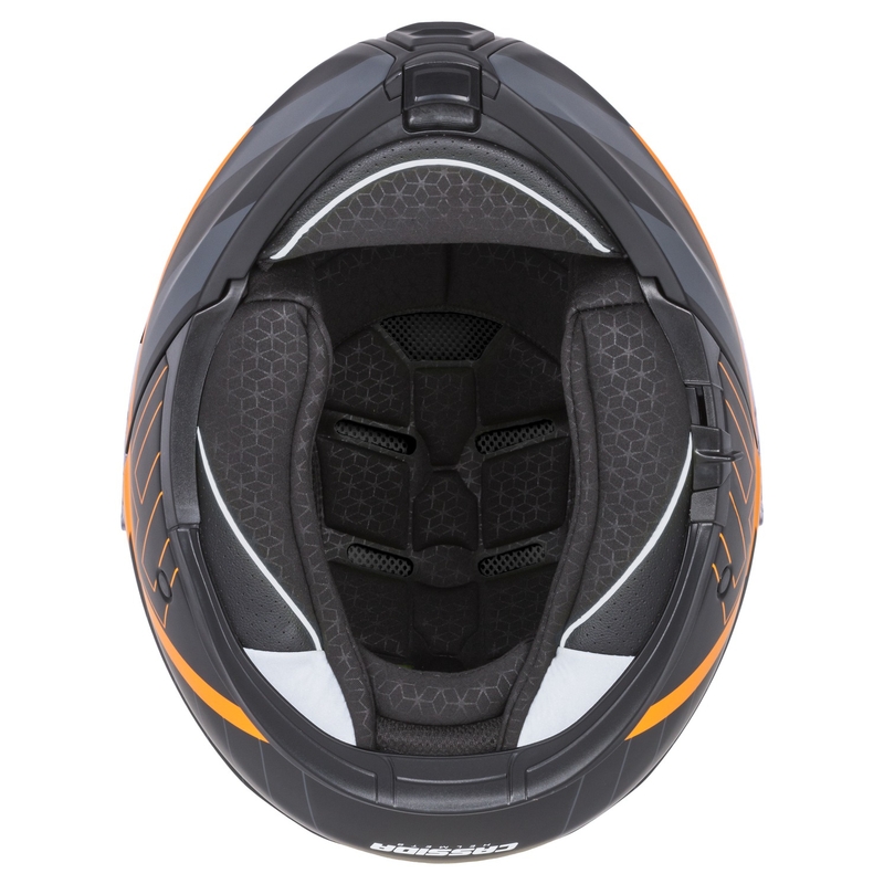 Kask motocyklowy składany Cassida Modulo 2.1 Profil matowy czarno-szaro-pomarańczowy
