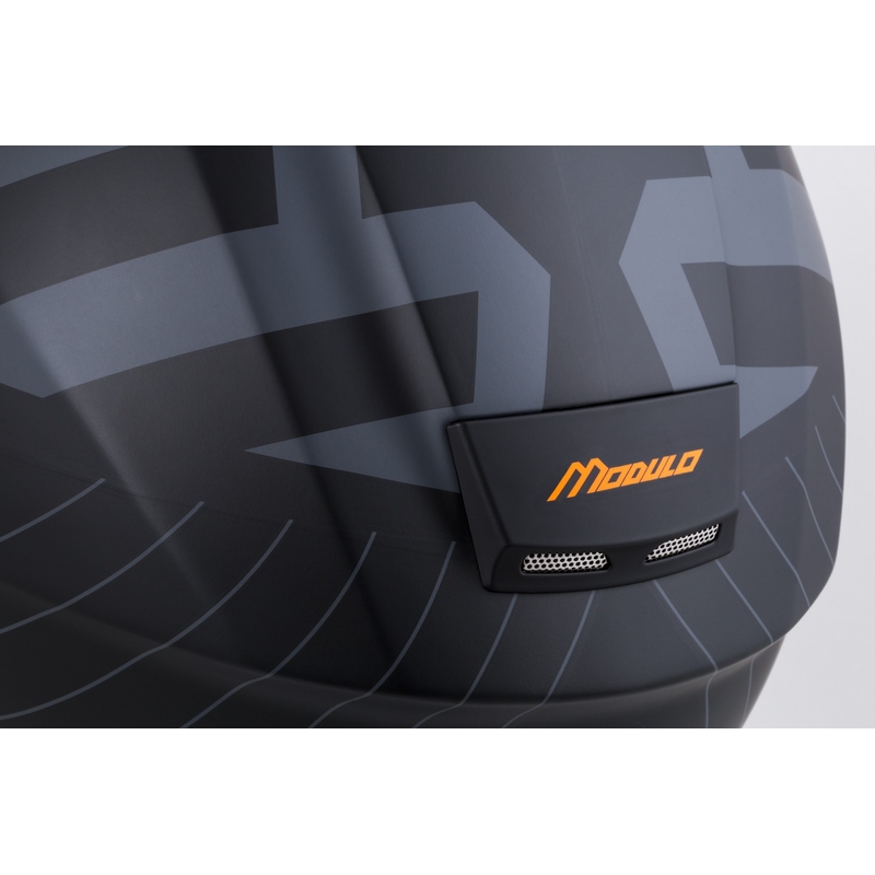 Kask motocyklowy składany Cassida Modulo 2.1 Profil matowy czarno-szaro-pomarańczowy