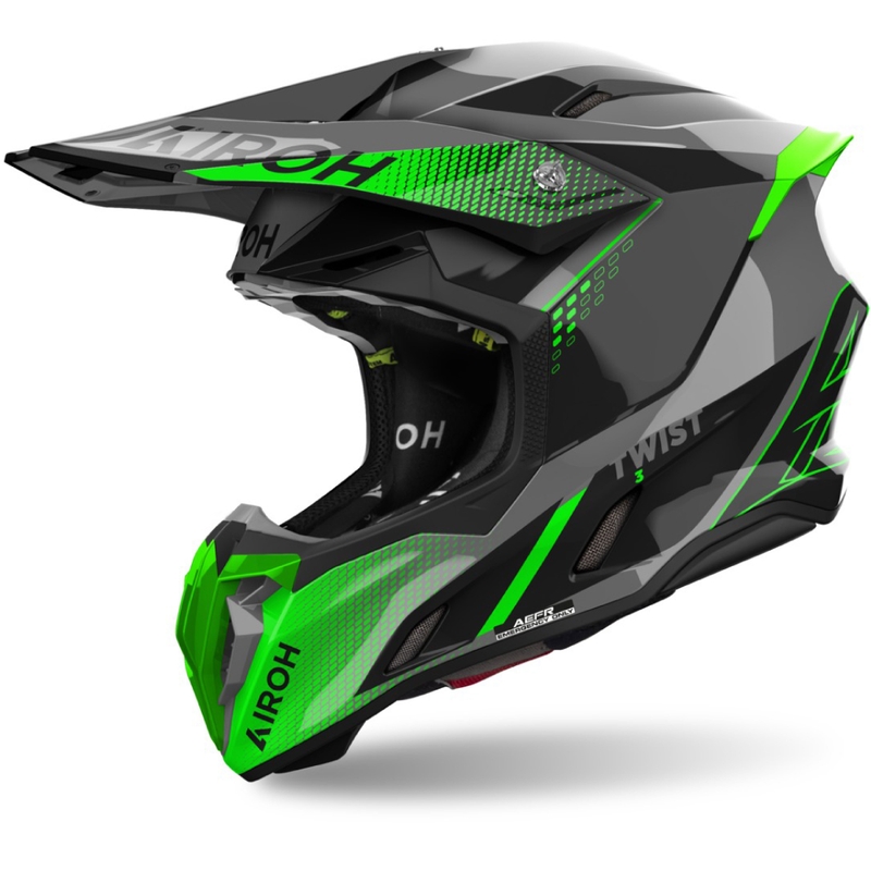 Kask motocrossowy Airoh Twist 3 Shard błyszczący zielony