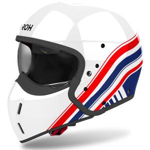 Modułowy kask motocyklowy Airoh J110 Eon błyszczący biało-niebiesko-czerwony