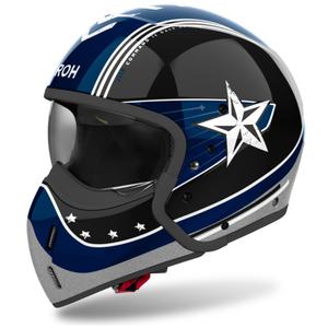 Modułowy kask motocyklowy Airoh J110 Command w kolorze błyszczącym niebieskim