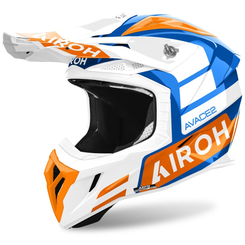 Kask motocrossowy Airoh Aviator Ace 2 Sake błyszczący pomarańczowy