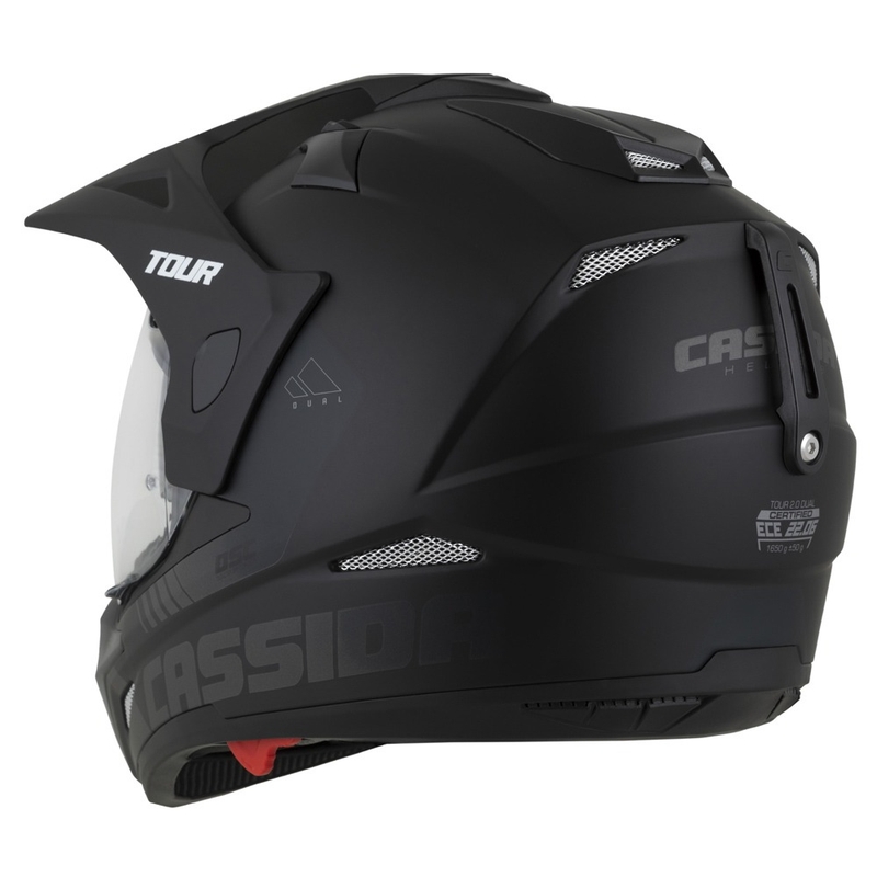Kask enduro Cassida Tour 2.0 Dual matowy czarno-szary z matowym czarnym wizjerem