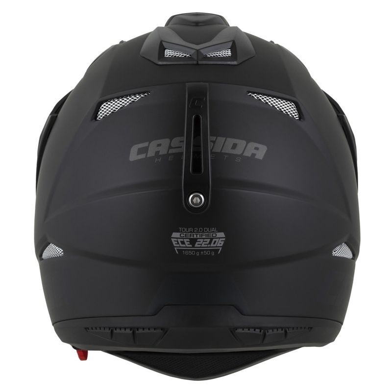 Kask enduro Cassida Tour 2.0 Dual matowy czarno-szary z matowym czarnym wizjerem