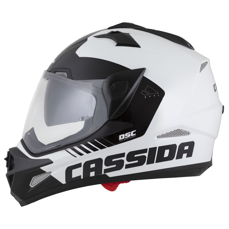 Kask enduro Cassida Tour 2.0 X-tra szaro-fluo żółto-czarny z czarnym matowym wizjerem