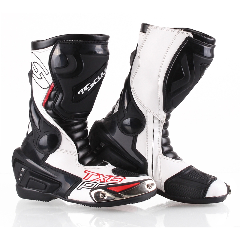 Buty motocyklowe Tschul TX6-Pro czarno-białe wyprzedaż