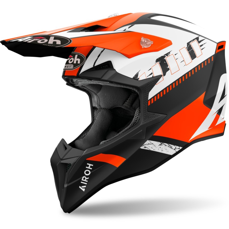 Kask motocrossowy Airoh Wraaap Feel  matowo-pomarańczowy