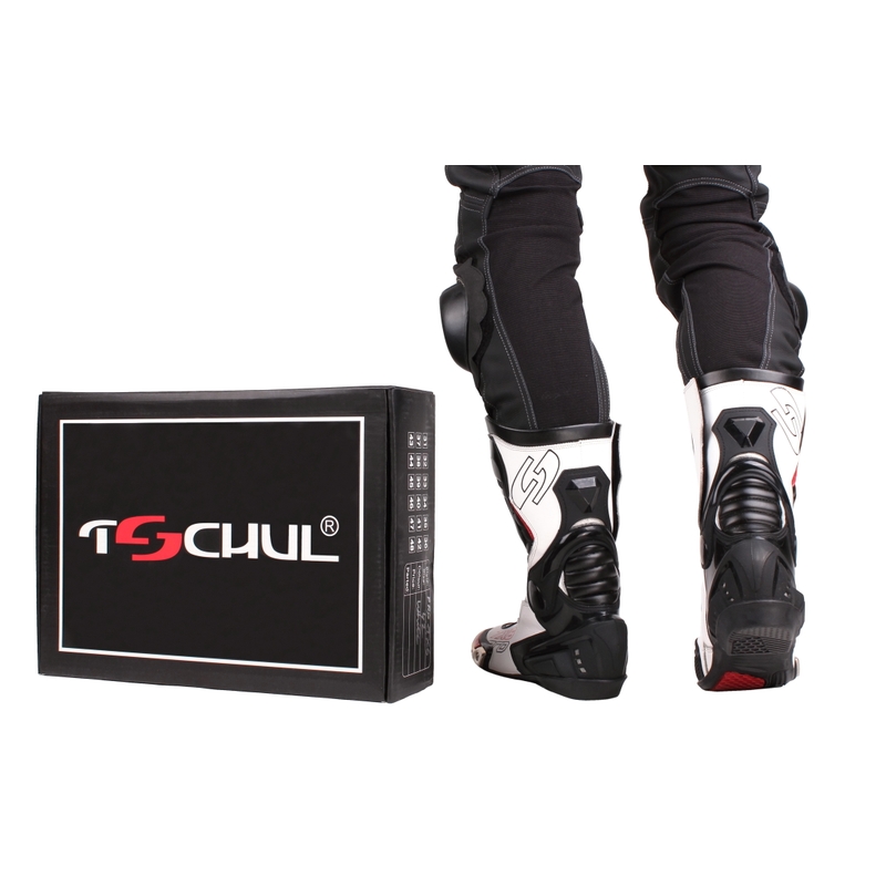 Buty motocyklowe Tschul TX6-Pro czarno-białe wyprzedaż