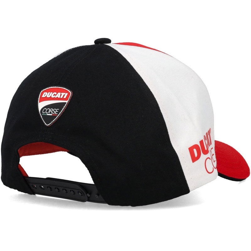 Czapka Ducati Snapback czerwono-biało-czarna
