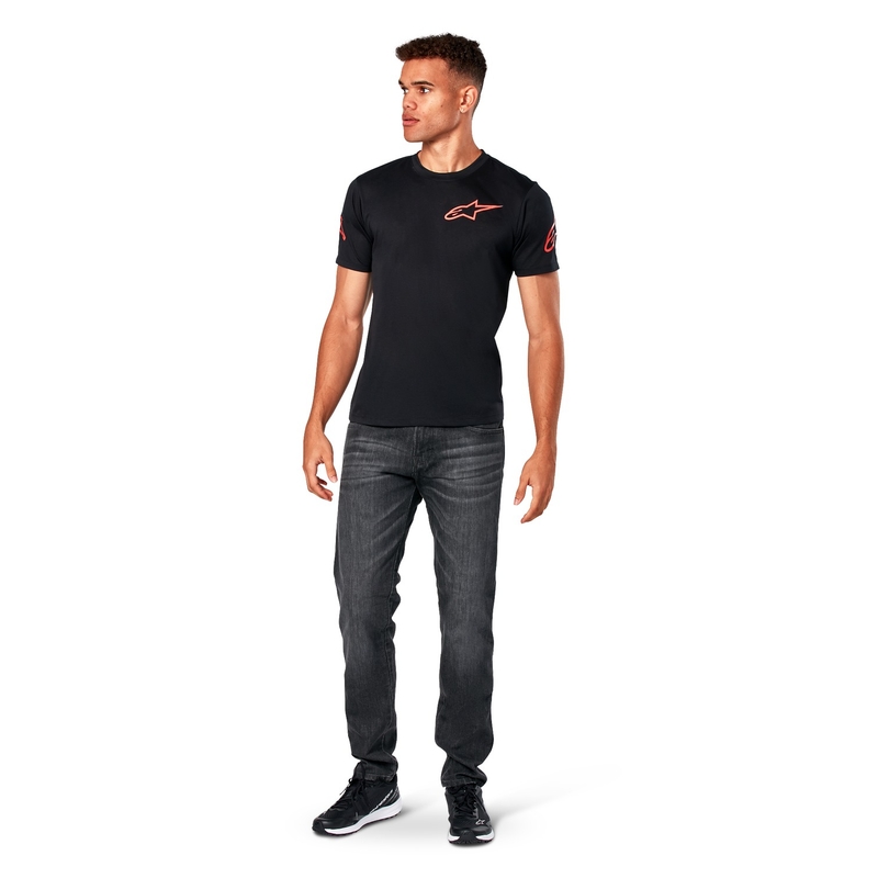Czarny T-shirt Alpinestars z ramionami Performance