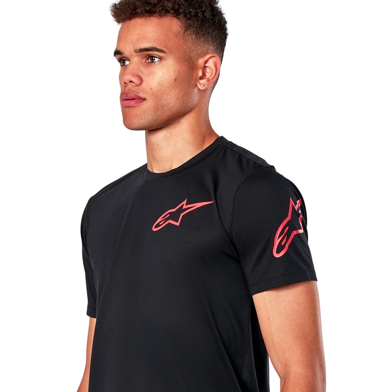 Czarny T-shirt Alpinestars z ramionami Performance