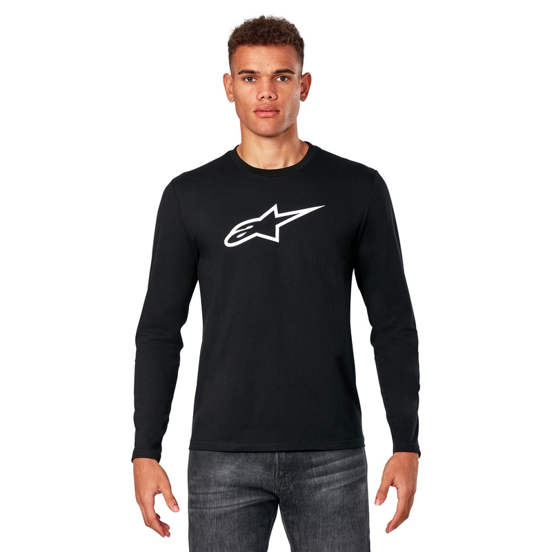 Czarny T-shirt z długim rękawem Alpinestars Backhand CSF