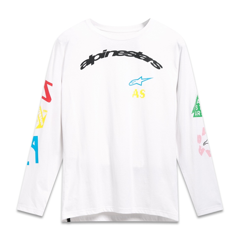 Biała koszulka z długim rękawem Alpinestars Brundo CSF