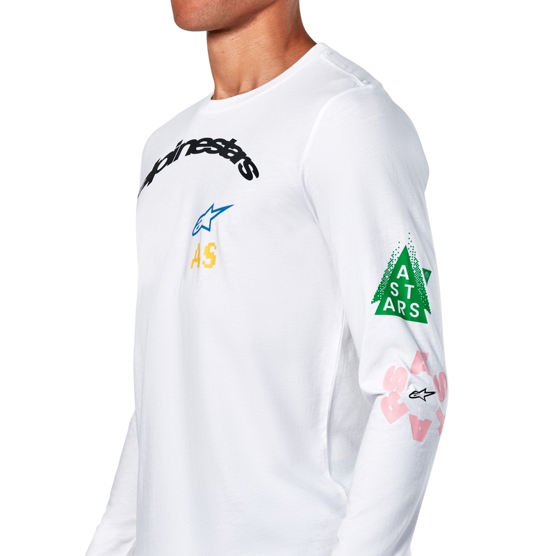 Biała koszulka z długim rękawem Alpinestars Brundo CSF