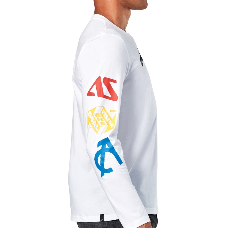 Biała koszulka z długim rękawem Alpinestars Brundo CSF