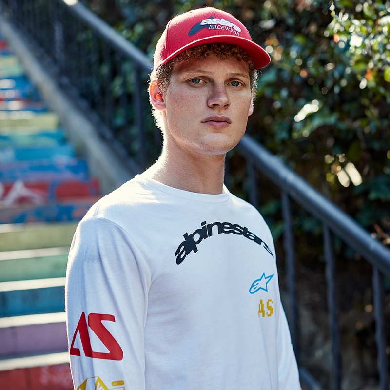 Biała koszulka z długim rękawem Alpinestars Brundo CSF