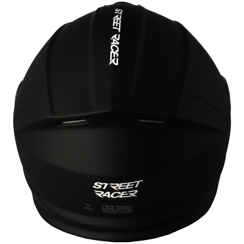 Kask motocyklowy typu flip-up Street Racer Fury matowo czarny