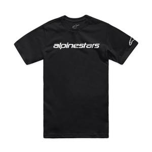Czarno-biała koszulka Alpinestars Linear Wordmark 2.0 CSF