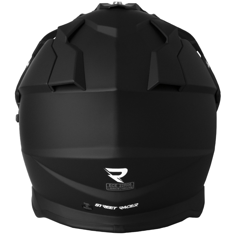 Kask motocyklowy enduro Street Racer Ignite czarny matowy
