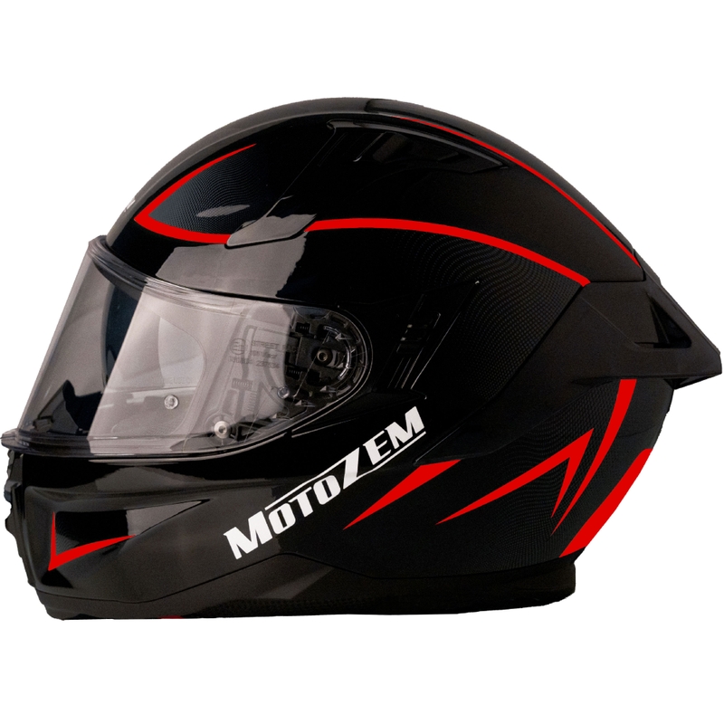 Integralny kask motocyklowy Motozem Guardian czarno-czerwony