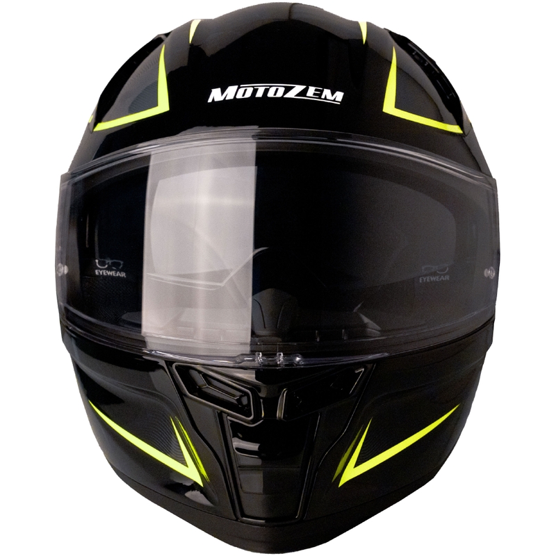 Kask motocyklowy integralny Motozem Guardian czarno-żółty